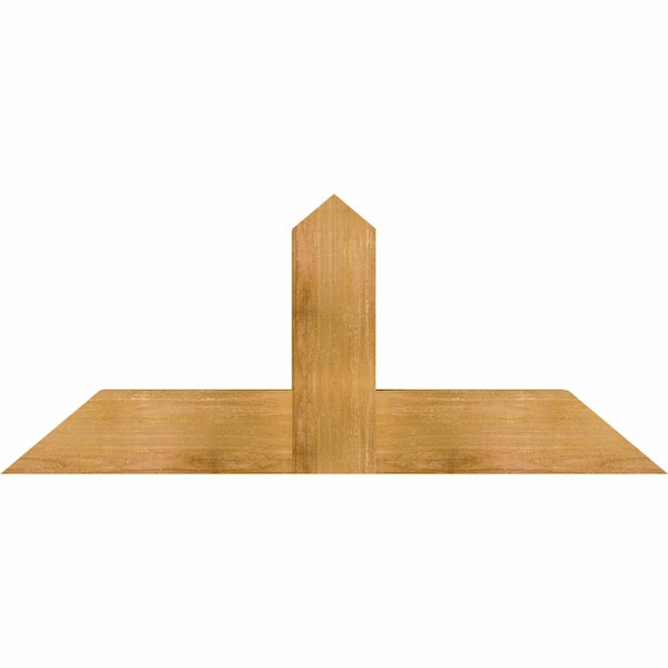 Ekena Millwork Portland Rough Sawn Timber Gable Bracket, Western Red Cedar, 48"W x 20"H x 4"D x 6"F, 10/12 Pitch GBW048X20X0406POR00RWR - main
